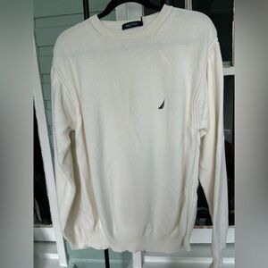 Nautica Men's Cream Crewneck Sweater